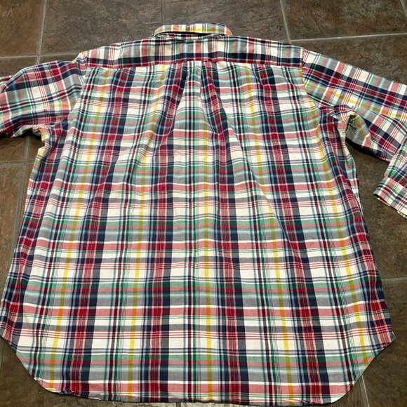 ~~Polo Ralph Lauren Dress Shirt Classic Fit Plaid Button Up Men's 3XLT 3XL TALL - Picture 7 of 7